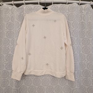 Loft Mockneck Snowflake sweater